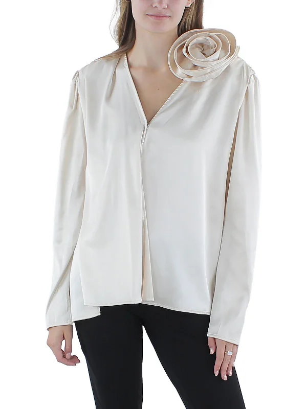 Womens Sateen Dressy Blouse