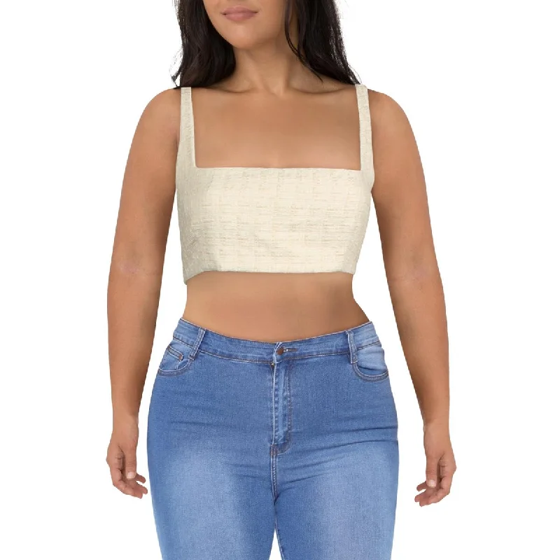 Royalty By Maluma Womens Square Neck Short Cropped