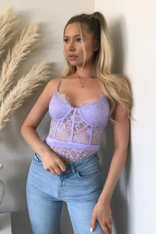 Lilac Lace Bodysuit